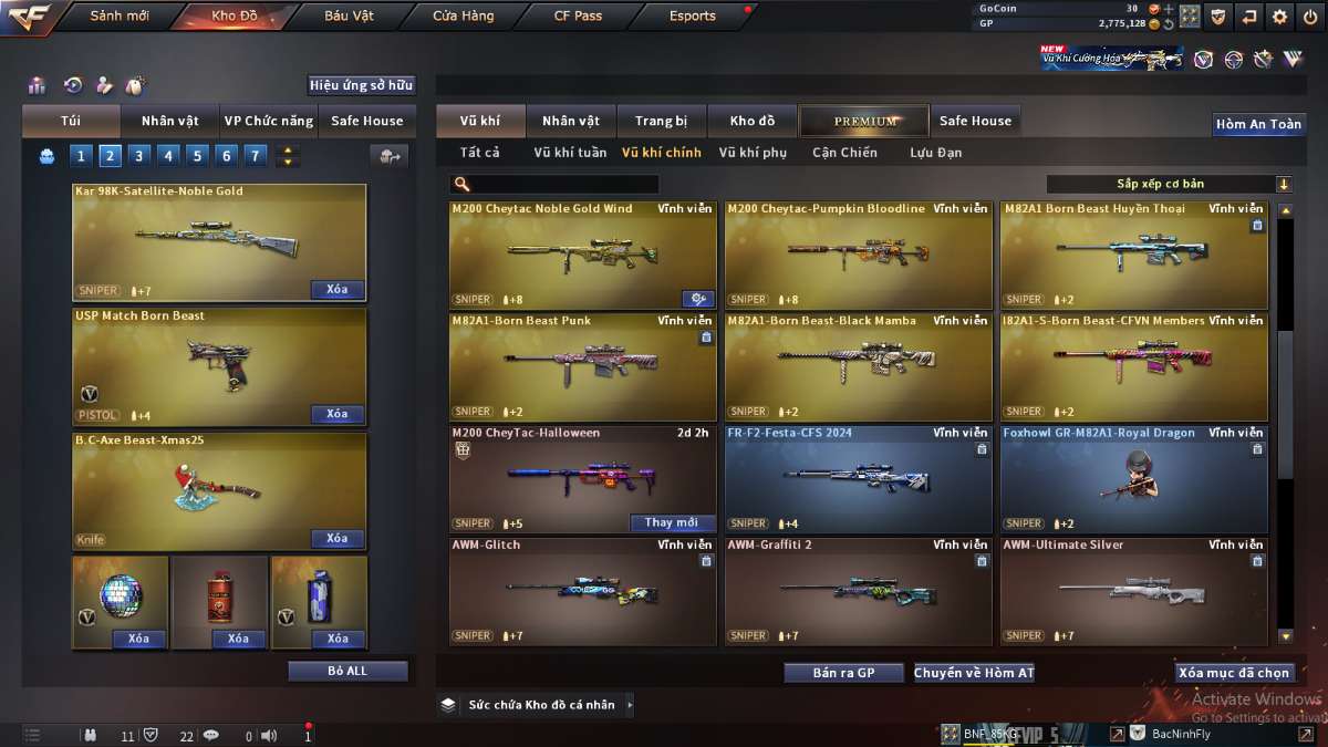 shop acc cf uy tin gia re